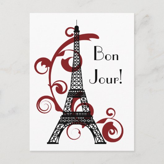 Eiffel Tower Postcard Postkarte (Vorderseite)