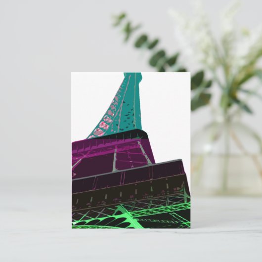 Eiffel Tower Postcard Postkarte (Stehend Vorderseite)