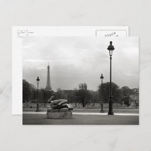 Eiffel Tower Postcard Postkarte (Vorne/Hinten)