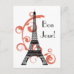 Eiffel Tower Postcard Postkarte