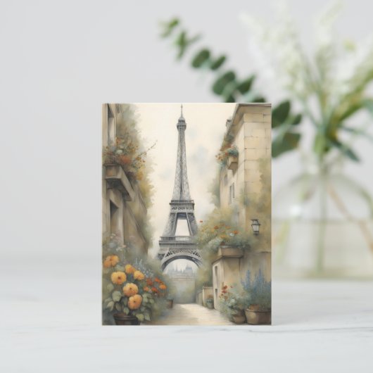 Eiffel Tower Postcard Postkarte (Stehend Vorderseite)