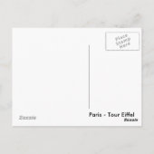 Eiffel Tower Postcard Postkarte (Rückseite)