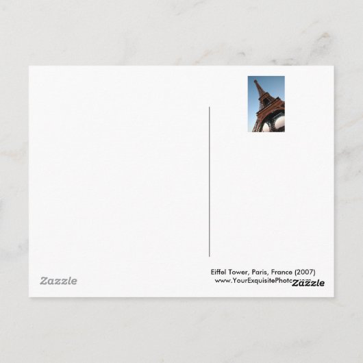 Eiffel Tower Postcard Postkarte (Rückseite)