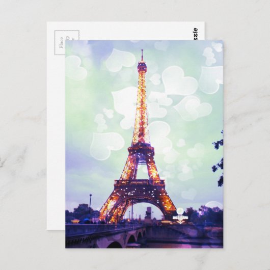 Eiffel Tower Postkarte (Vorne/Hinten)