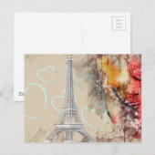 Eiffel Tower Postkarte (Vorne/Hinten)