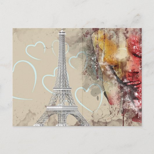 Eiffel Tower Postkarte (Vorderseite)