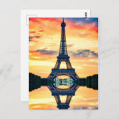 Eiffel Tower Postkarte (Vorne/Hinten)