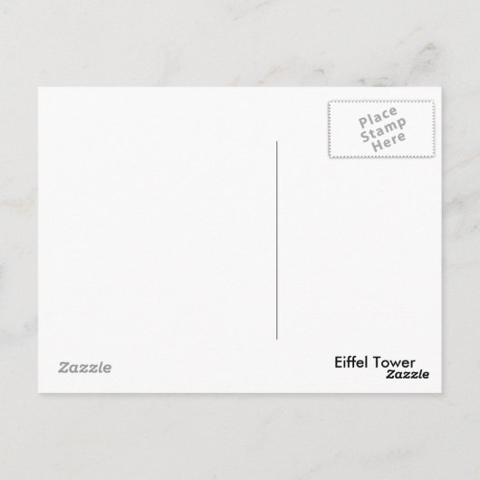 Eiffel Tower Postkarte (Rückseite)