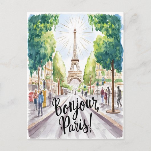 Eiffel Tower Postkarte (Vorderseite)