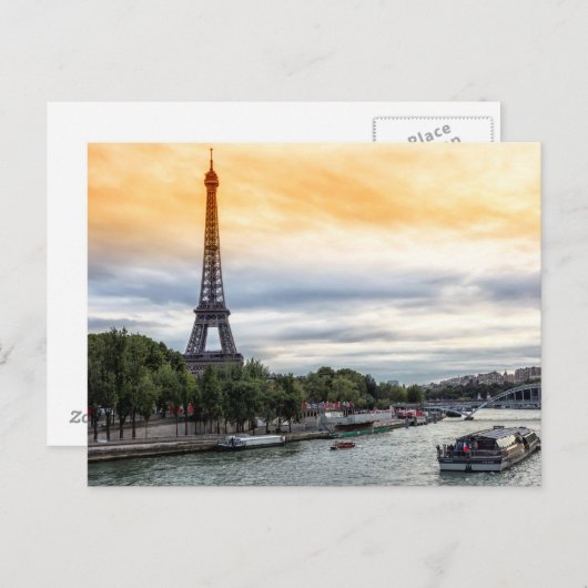 Eiffel Tower Postkarte (Vorne/Hinten)