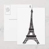 Eiffel Tower Postkarte (Vorne/Hinten)