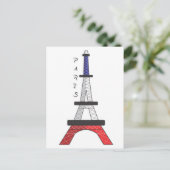 Eiffel Tower Postkarte (Stehend Vorderseite)