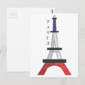 Eiffel Tower Postkarte (Vorne/Hinten)