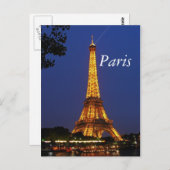 Eiffel Tower Postkarte (Vorne/Hinten)
