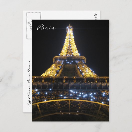 Eiffel Tower Postkarte (Vorne/Hinten)