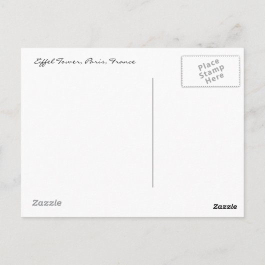Eiffel Tower Postkarte (Rückseite)