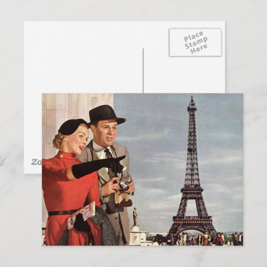 Eiffel Tower Postkarte (Vorne/Hinten)