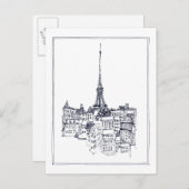 Eiffel Tower Postkarte (Vorne/Hinten)