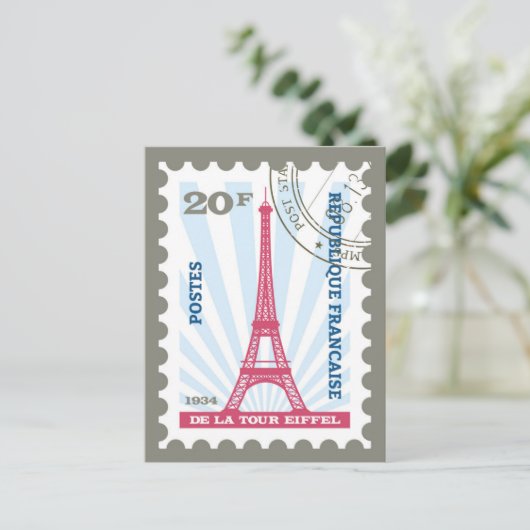 Eiffel Tower Postkarte (Stehend Vorderseite)