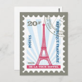 Eiffel Tower Postkarte (Vorne/Hinten)