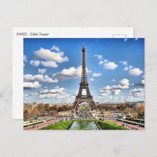 Eiffel Tower Postkarte (Vorne/Hinten)