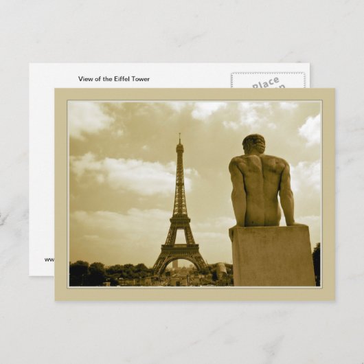 Eiffel Tower Postkarte (Vorne/Hinten)