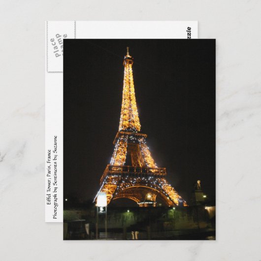 Eiffel Tower Postkarte (Vorne/Hinten)