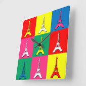 Eiffel Tower Quadratische Wanduhr (Winkel)