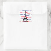Eiffel Tower Quadratischer Aufkleber (Tasche)