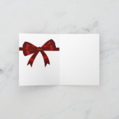 Eiffel Tower Red Bow Dankeschön Karte (Innenseite)