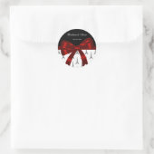 Eiffel Tower Red Bow Gastgeschenk Hochzeit Sticker (Tasche)