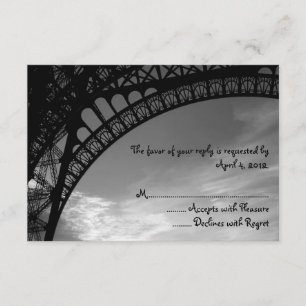 Eiffel Tower Reply Cards RSVP Karte
