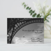 Eiffel Tower Reply Cards RSVP Karte (Stehend Vorderseite)