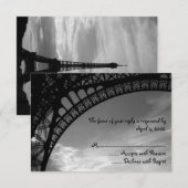 Eiffel Tower Reply Cards RSVP Karte (Vorne/Hinten)