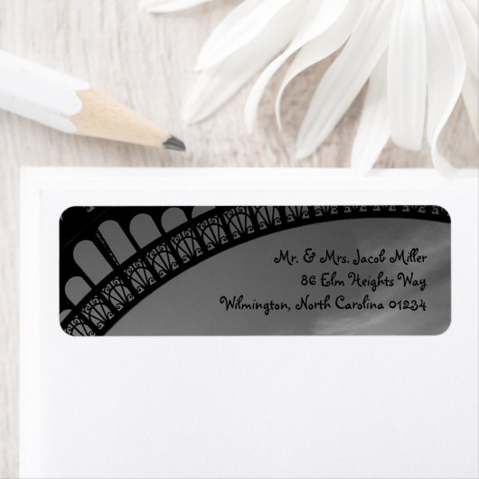 Eiffel Tower Rücksendeadressen-Aufkleber (Insitu)