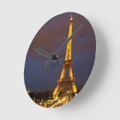 Eiffel Tower Runde Wanduhr (Winkel)