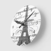 Eiffel Tower Runde Wanduhr (Winkel)