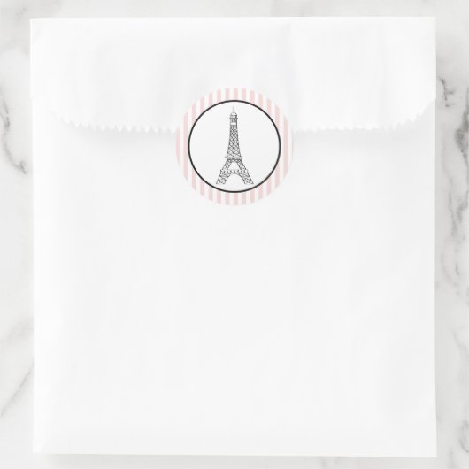 Eiffel Tower Runder Aufkleber (Tasche)