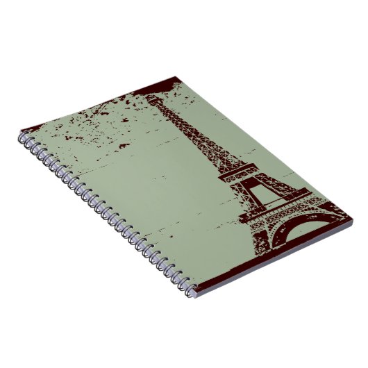 Eiffel Tower Sage Notebook Notizblock (Rechte Seite)