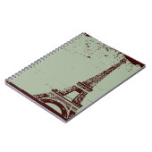 Eiffel Tower Sage Notebook Notizblock (Linke Seite)