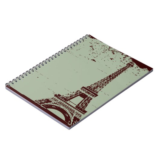 Eiffel Tower Sage Notebook Notizblock (Linke Seite)