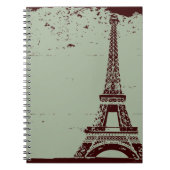 Eiffel Tower Sage Notebook Notizblock (Vorderseite)