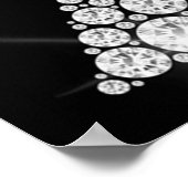 Eiffel Tower Schwarz-weiß Swarovski Crystals Paris Poster (Ecke)