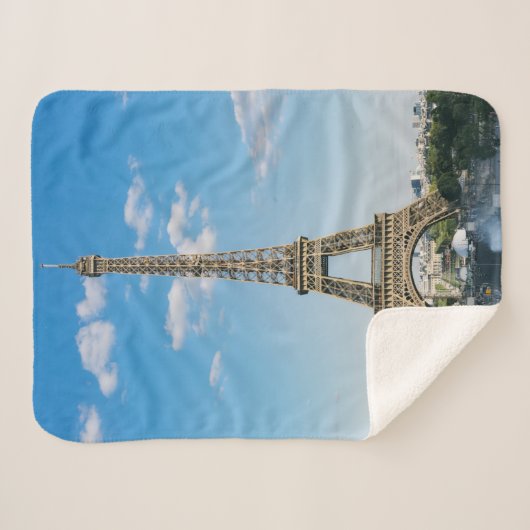 Eiffel Tower Sherpa Fleece Blanket Sherpadecke (Vorderseite (Horizontal))