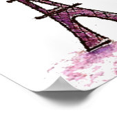 Eiffel Tower Showposter Poster (Ecke)