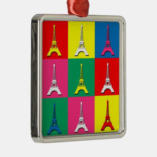 Eiffel Tower Silbernes Ornament (Rechts)