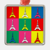 Eiffel Tower Silbernes Ornament (Vorne)