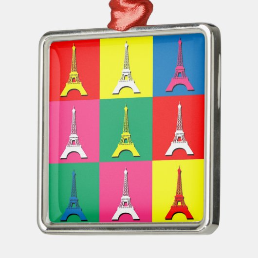 Eiffel Tower Silbernes Ornament (Links)