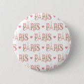 Eiffel Tower Silhouette Paris Blume Französisches  Button (Vorderseite)