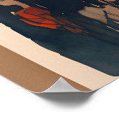 Eiffel Tower Sketch | Minimalistische Pariser Kuns Poster (Ecke)